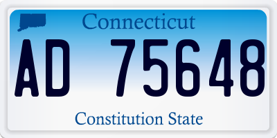 CT license plate AD75648