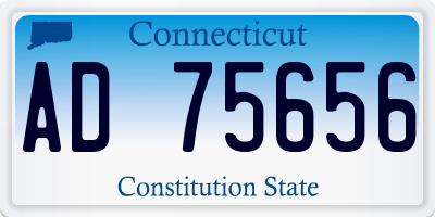 CT license plate AD75656