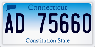 CT license plate AD75660