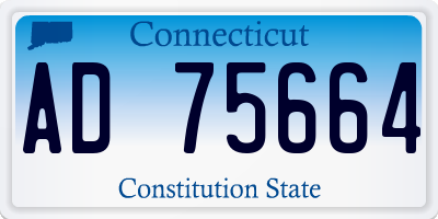 CT license plate AD75664