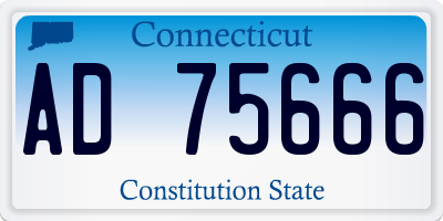 CT license plate AD75666