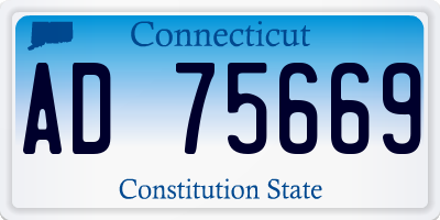 CT license plate AD75669
