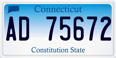 CT license plate AD75672