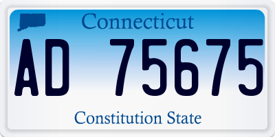 CT license plate AD75675