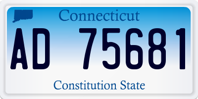 CT license plate AD75681