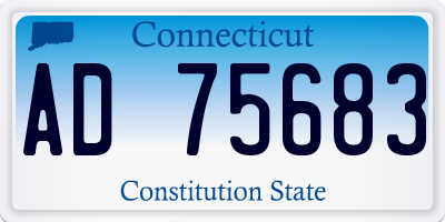 CT license plate AD75683