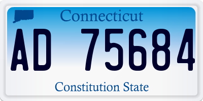 CT license plate AD75684