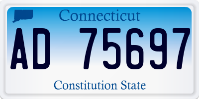 CT license plate AD75697