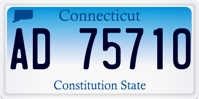 CT license plate AD75710