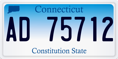 CT license plate AD75712