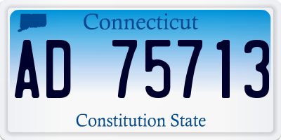 CT license plate AD75713