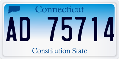 CT license plate AD75714