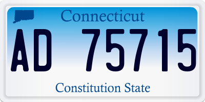 CT license plate AD75715