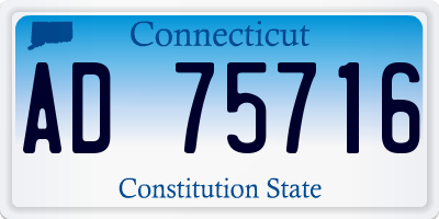 CT license plate AD75716