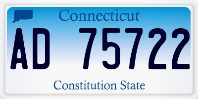 CT license plate AD75722