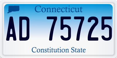CT license plate AD75725