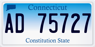CT license plate AD75727