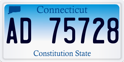 CT license plate AD75728