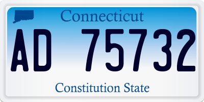 CT license plate AD75732