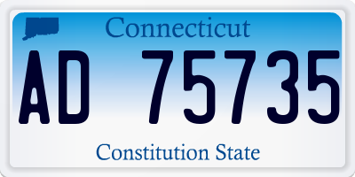 CT license plate AD75735