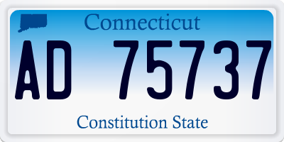 CT license plate AD75737