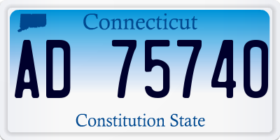 CT license plate AD75740