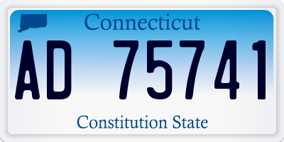CT license plate AD75741