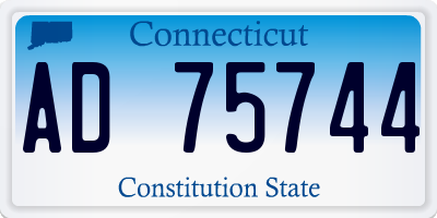 CT license plate AD75744
