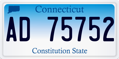CT license plate AD75752