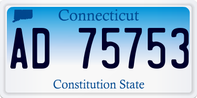 CT license plate AD75753