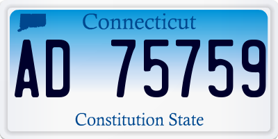 CT license plate AD75759