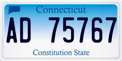 CT license plate AD75767