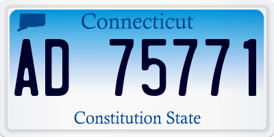 CT license plate AD75771