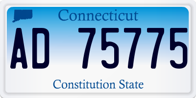 CT license plate AD75775