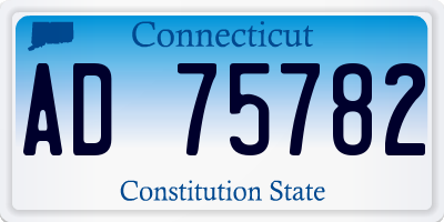 CT license plate AD75782
