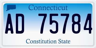 CT license plate AD75784