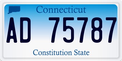CT license plate AD75787