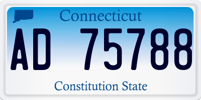CT license plate AD75788