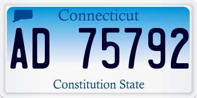 CT license plate AD75792