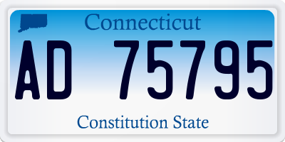 CT license plate AD75795