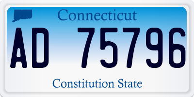 CT license plate AD75796