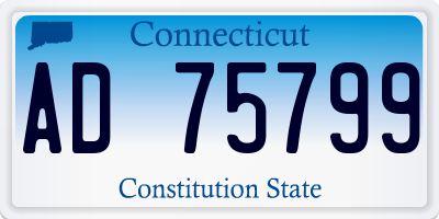 CT license plate AD75799
