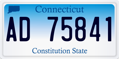 CT license plate AD75841