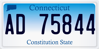 CT license plate AD75844