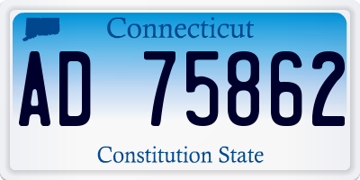 CT license plate AD75862