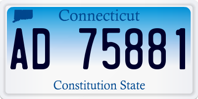 CT license plate AD75881