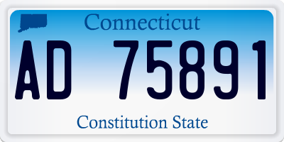 CT license plate AD75891