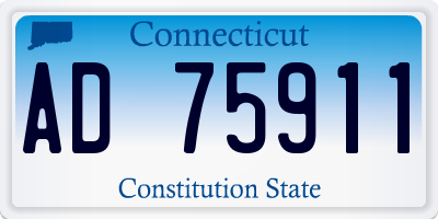 CT license plate AD75911