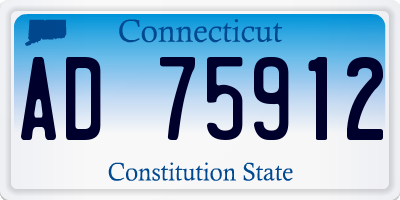 CT license plate AD75912