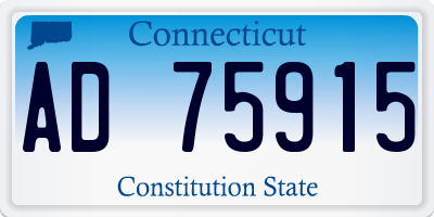 CT license plate AD75915